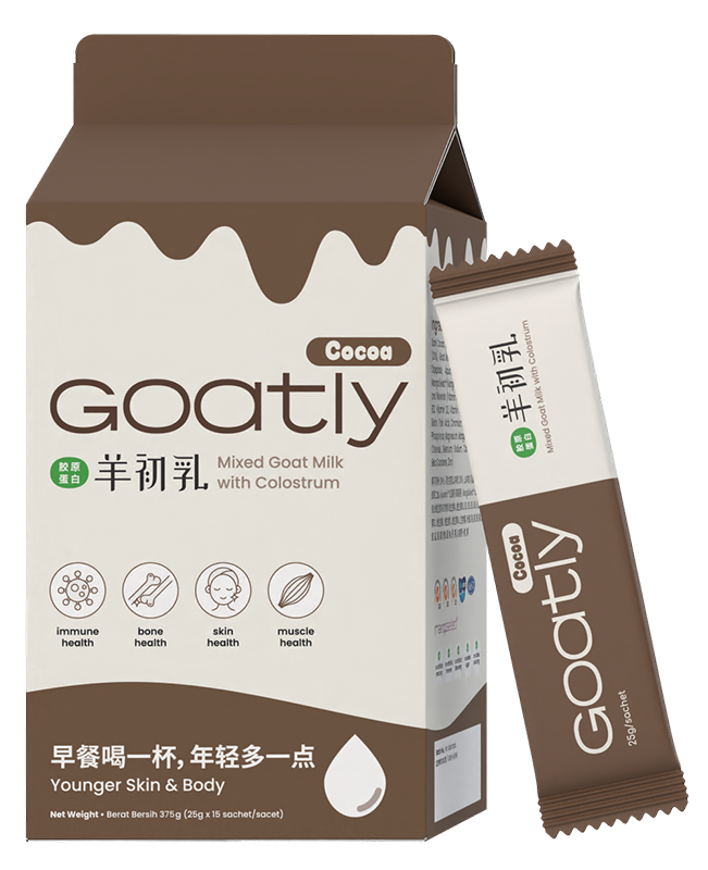Goatly Cocoa | Premium Goat Colostrum Formula with Cocoa | Immune Support | 40.5% Pure Colostrum | No Sugar Added